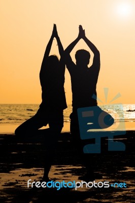 Yoga Pose Stock Photo