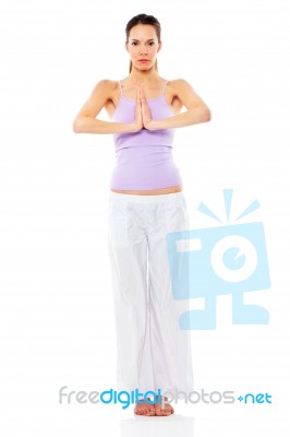 Yoga Posing Stock Photo