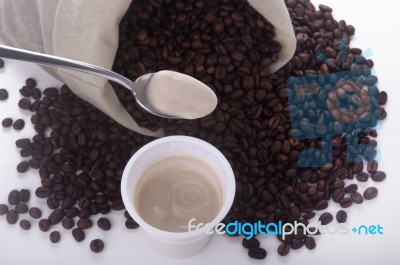 Yogurt Coffee Stock Photo