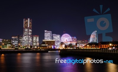 Yokohama Skyline In Japan Stock Photo