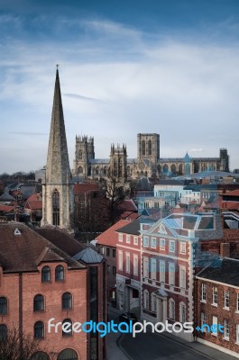 York Is A Historic Walled City Stock Photo