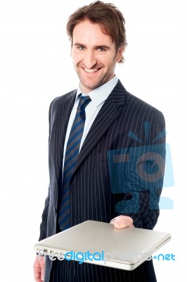 You Can Use My Laptop Stock Photo