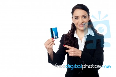 You Can Use This Card ! Stock Photo