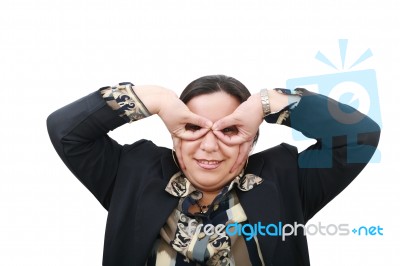 Young And Funny Woman Stock Photo