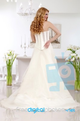 Young Beautiful Bride Stock Photo