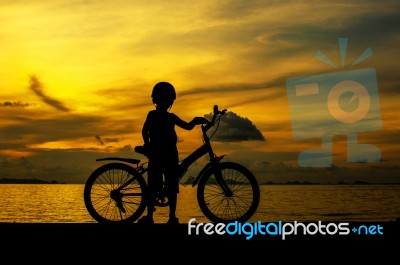 Young Biker Stock Photo