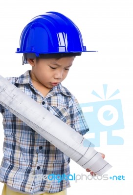 Young Boy Engineer Stock Photo