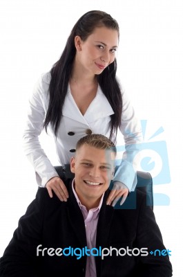 Young Business Couple Stock Photo