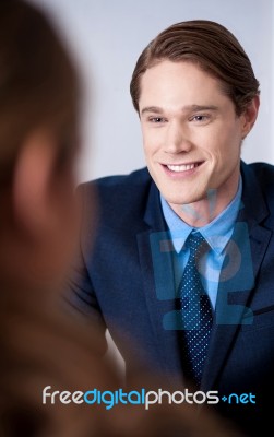 Young Business Executives In A Meeting Stock Photo