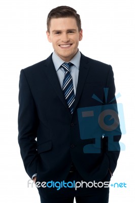 Young Business Man, Isolated On White Stock Photo