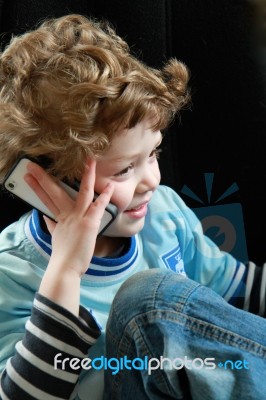 Young Business Man On The Phone Stock Photo