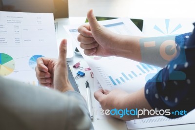 Young Business People  Finishing Discuss For Conference Stock Photo