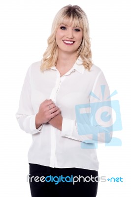 Young  Business Woman With A Cute Smile Stock Photo