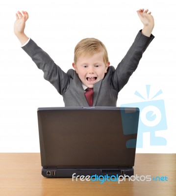 Young Businessman It Success Stock Photo