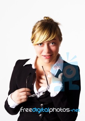 Young Businesswoman Stock Photo