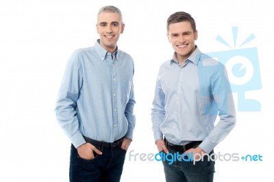 Young Casual Men Posing In Style Stock Photo