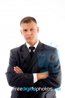 Young Ceo With Crossed Arms Stock Photo