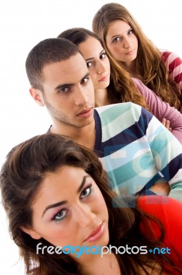 Young College Group Stock Photo