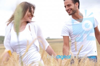 Young Couple Enjoying Stock Photo