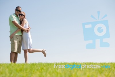 Young Couple Having A Good Time Stock Photo