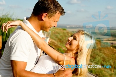 Young Couple Having Fun Stock Photo