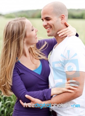 Young Couple In Love Stock Photo