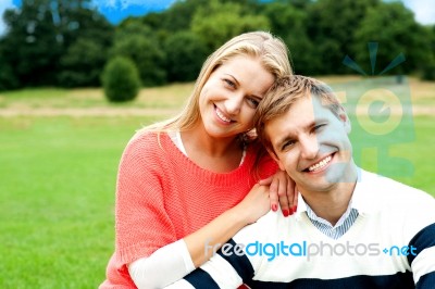 Young Couple Smiling Stock Photo