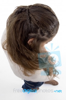 Young Female Posing With Stylist Hairstyle Stock Photo