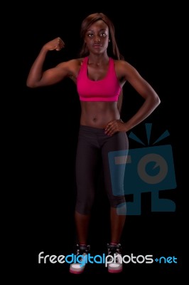 Young Fit African Woman Stock Photo