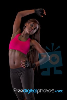 Young Fit African Woman Stock Photo