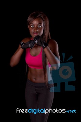 Young Fit African Woman Stock Photo