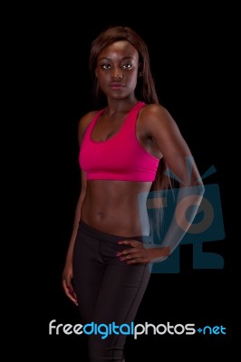 Young Fit African Woman Stock Photo