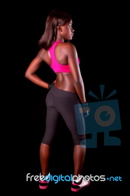 Young Fit African Woman Stock Photo