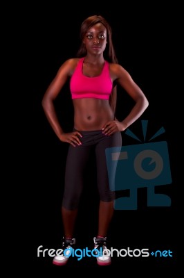 Young Fit African Woman Stock Photo