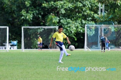 Young Football Player Stock Photo