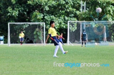 Young Football Player Stock Photo