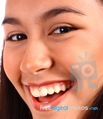 Young Girl Laughing Stock Photo