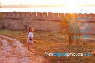 Young Girl Looking For Happiness Stock Photo