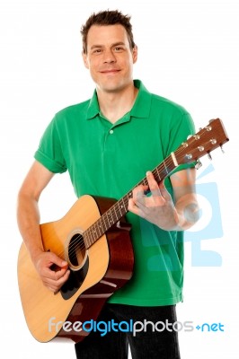 Young Guitarist Stock Photo