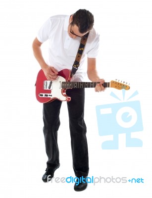 Young Guitarist Stock Photo