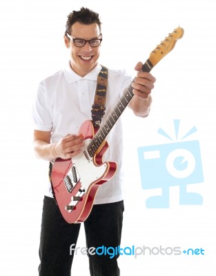 Young Guitarist Stock Photo