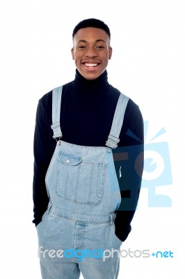 Young Guy In Trendy Attire Stock Photo