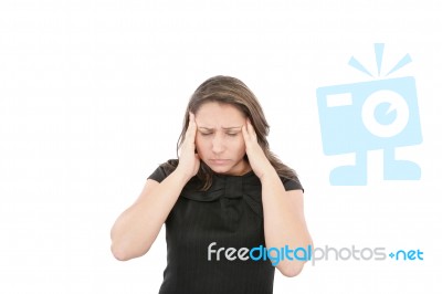 Young Lady Depressed Stock Photo