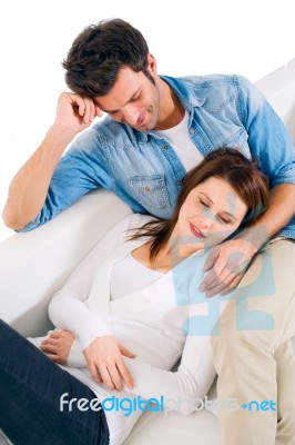 Young Loving Couple Stock Photo