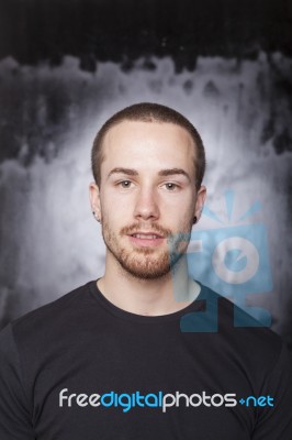 Young male Looking Forward Stock Photo