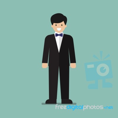 Young Man In Tuxedo Stock Image