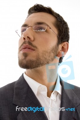 Young Man Wearing Spectacles Stock Photo