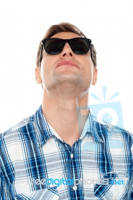 Young Man Wearing Sunglasses Stock Photo