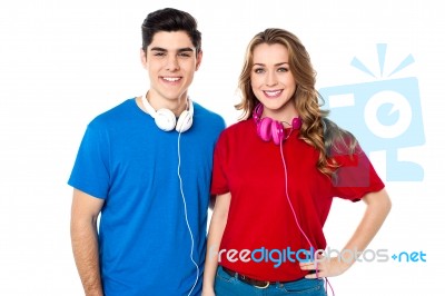 Young Musical Couple In Love Stock Photo