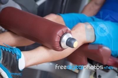 Young People In Gym Stock Photo